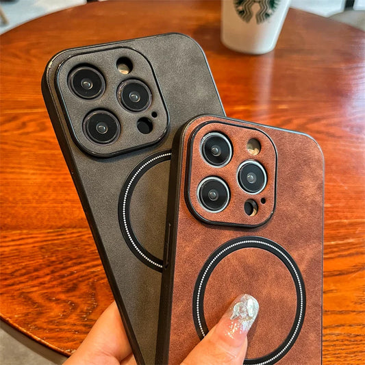 Sophron™ Case: Matte Leather with Magsafe - Sophron Studios